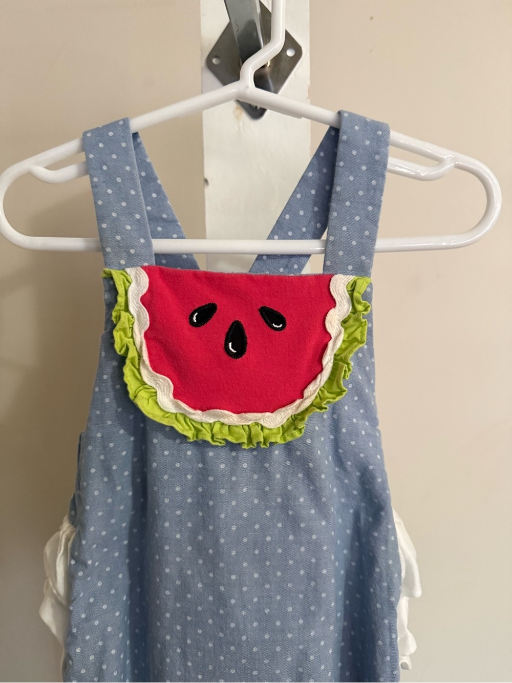 Ricrac & Ruffles Watermelon Ruffle Butt Romper - Picture 5 of 8